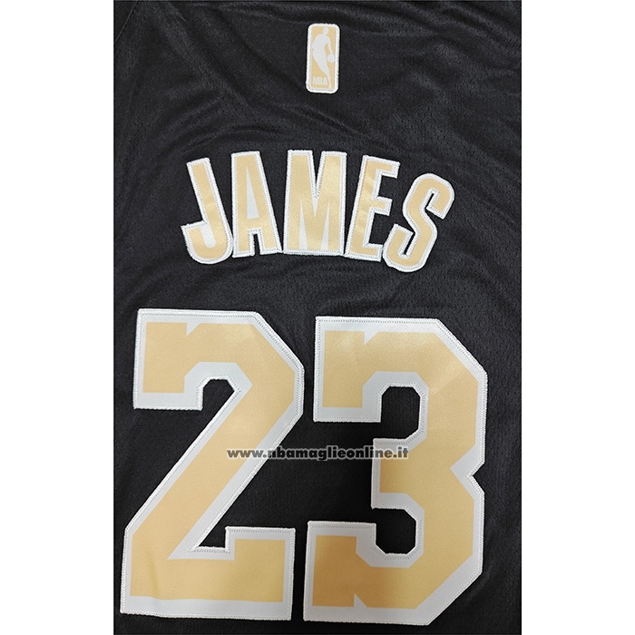 Maglia Los Angeles Lakers LeBron James #23 Select Series Or Nero
